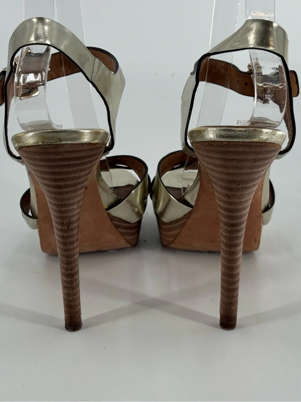 Coach Dani Gold‎ Platform Heels Pumps Sandals 7.5